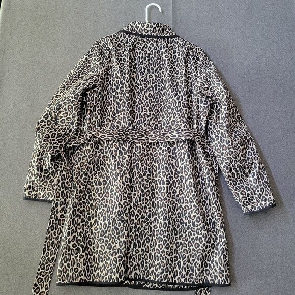 Dennis by Dennis Basso L Animal Print 7 Rain Trench Coat 728 - Picture 2 of 10